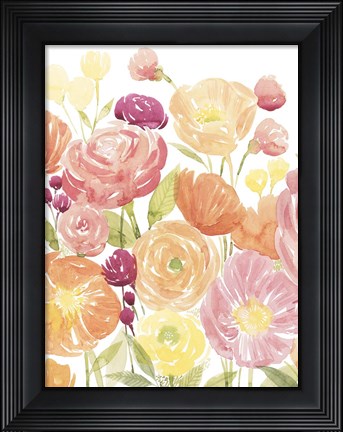 Framed Pastel Petals I Print