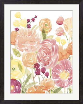 Framed Pastel Petals II Print