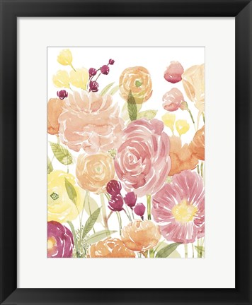 Framed Pastel Petals II Print