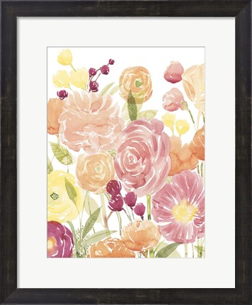 Framed Pastel Petals II Print