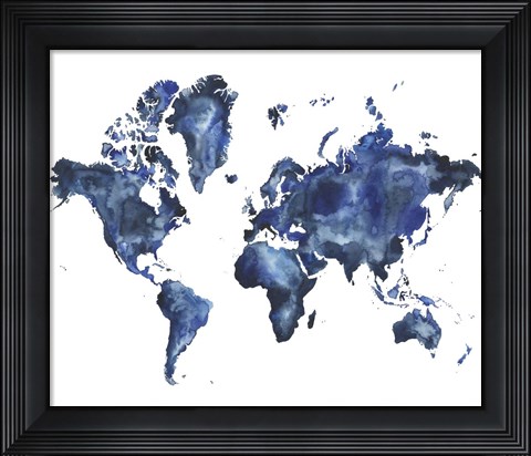 Framed Water World I Print