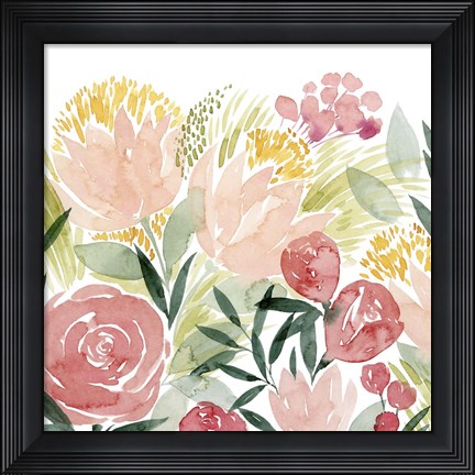 Framed Sunkissed Posies I Print