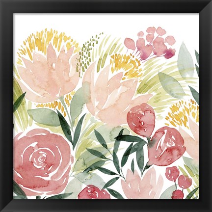 Framed Sunkissed Posies I Print