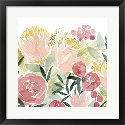 Framed Sunkissed Posies I Print