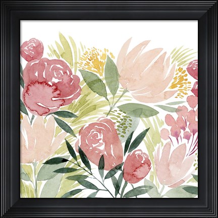 Framed Sunkissed Posies II Print