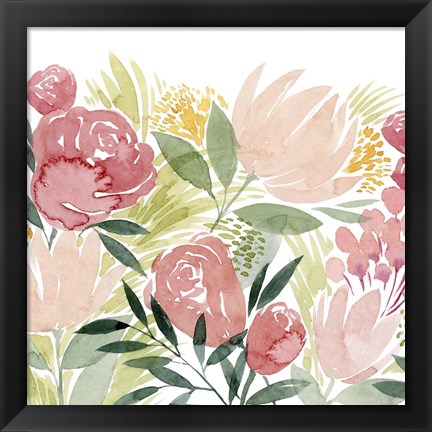 Framed Sunkissed Posies II Print