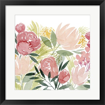 Framed Sunkissed Posies II Print