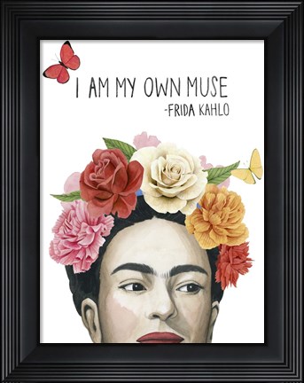 Framed Frida&#39;s Flowers I Print