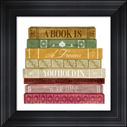 Framed Book Lover I Print