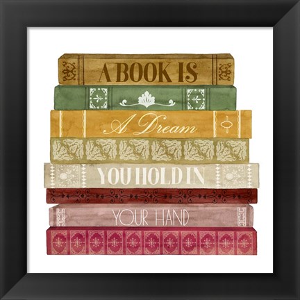 Framed Book Lover I Print