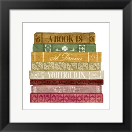 Framed Book Lover I Print