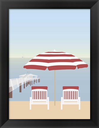 Framed Lido di Camaiore I Print