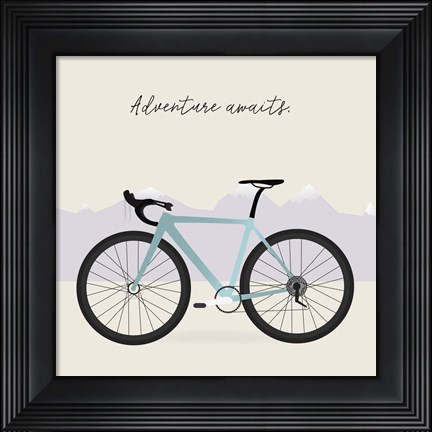 Framed Two-Wheel Travel I Print