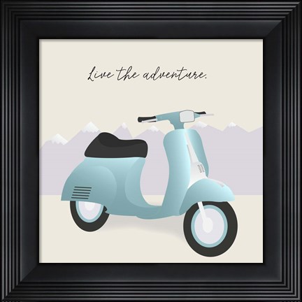 Framed Two-Wheel Travel II Print