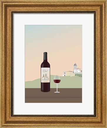 Framed Tuscan Wine I Print