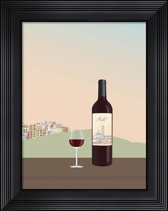 Framed Tuscan Wine II Print