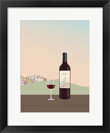 Framed Tuscan Wine II Print