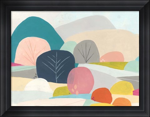 Framed Meadow Whimsy I Print