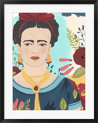 Framed Frida&#39;s Garden I Print