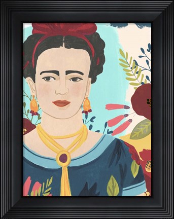 Framed Frida&#39;s Garden I Print