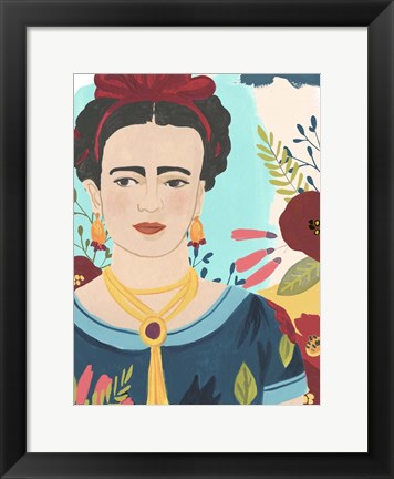 Framed Frida&#39;s Garden I Print