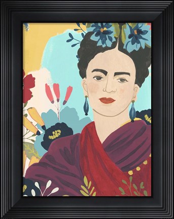 Framed Frida&#39;s Garden II Print