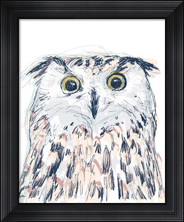 Framed Funky Owl Portrait II Print