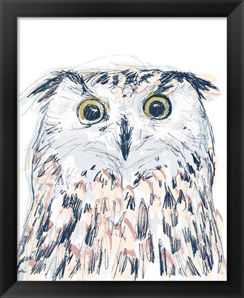 Framed Funky Owl Portrait II Print