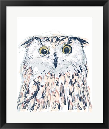 Framed Funky Owl Portrait II Print