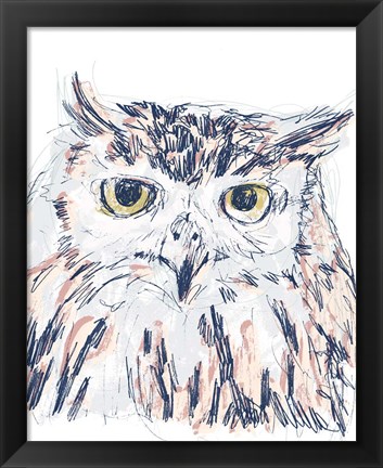 Framed Funky Owl Portrait III Print