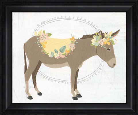 Framed Dainty Burro II Print
