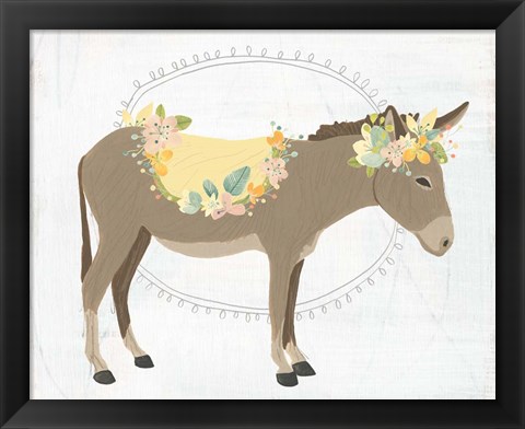 Framed Dainty Burro II Print