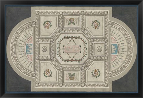 Framed Parisian Ceiling Design Print