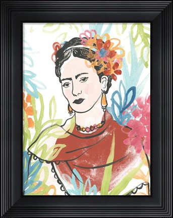 Framed Portrait of Frida  I Print