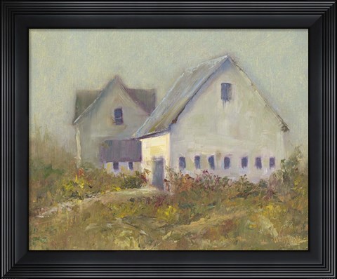 Framed White Barn I Print