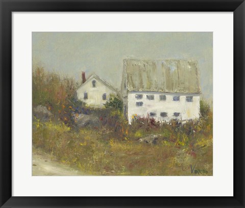 Framed White Barn II Print