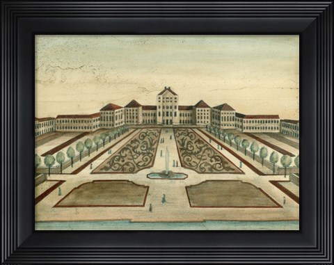 Framed Garden Design I Print