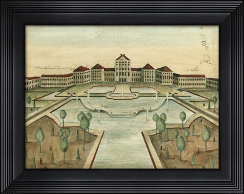 Framed Garden Design III Print