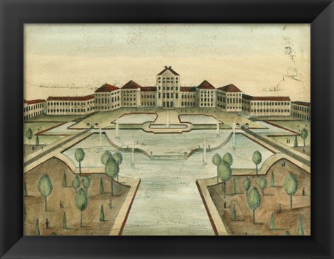 Framed Garden Design III Print