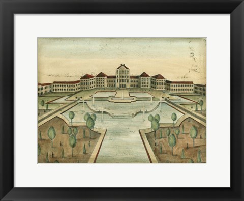 Framed Garden Design III Print