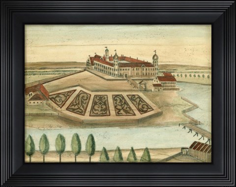 Framed Garden Design IV Print