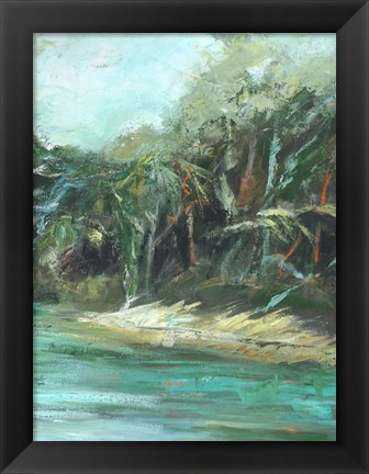 Framed Waterway Jungle II Print