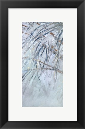 Framed Grey Palms I Print