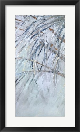 Framed Grey Palms I Print