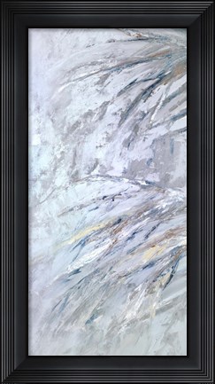 Framed Grey Palms II Print