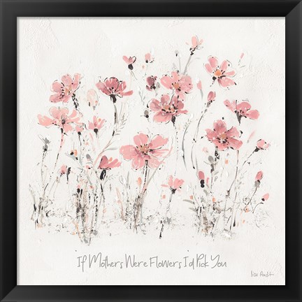 Framed Wildflowers III Pink Mothers Print