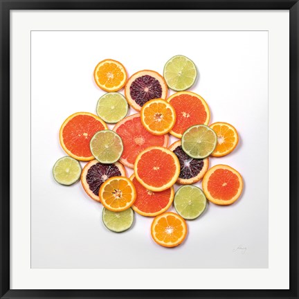 Framed Sunny Citrus I Crop Print