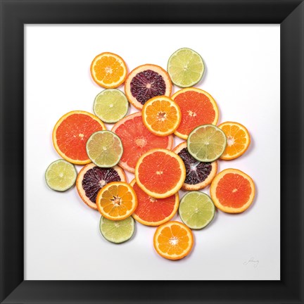 Framed Sunny Citrus I Crop Print