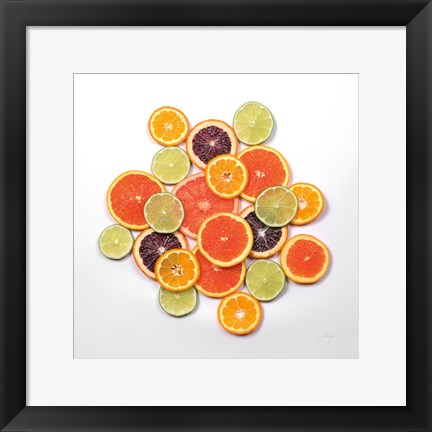 Framed Sunny Citrus I Crop Print