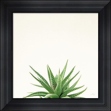 Framed Succulent Simplicity I Neutral Print